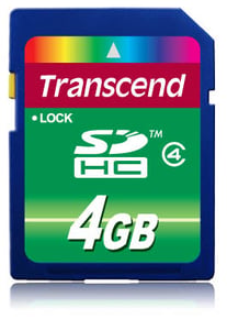 Transcend TS4GSDHC4 4-GB-SDHC-Flash-Speicherkarte