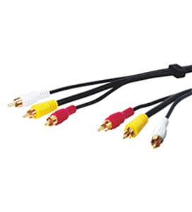 Goobay AVK 201-1500 15.0m Composite Cable 15 m 3 x RCA Black