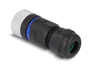 DeLOCK M12 5-pin female connector with A-coding for mounting behind a screw-type connector
