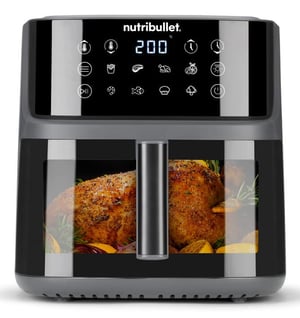 NutriBullet CrispLite Vision Einzelgerät 8 l Standalone 2000 W Heißluftfritteuse Schwarz