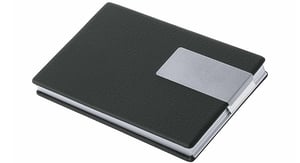 Wedo 205 6601 Business Card Holder, Aluminum, PVC, Black, Silver