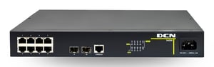 DCN S4200-10P-PL-SI, hanterad L2 Gigabit Ethernet-nätverksswitch (10/100/1000), stöd för PoE, 1U, svart