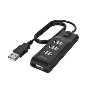 Hama 00200118 USB 2.0-Hubs und -Konzentratoren 480 Mbit/s Schwarz