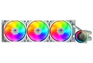 COUGAR CGR-PSDELRGB-W-360 All-in-One-Flüssigkeitskühler für Prozessor, 12 cm, Weiß