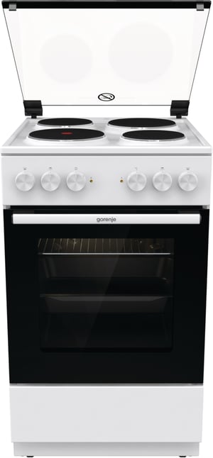 Gorenje GE5A21WH pierkarnik Kuchenka wolnostojąca Prąd elektryczny Płyta uszczelniona Biały