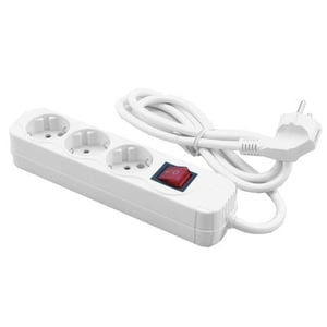 MediaRange MRCS205-förgrenare 1,4 m 3 x nätuttag, vitt