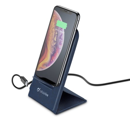 Cellularline 8018080353772 Smartfon, Uniwersalne Niebieski Prąd przemienny Bezprzewodowe ładowanie Szybkie ładowanie Wewnętrzna