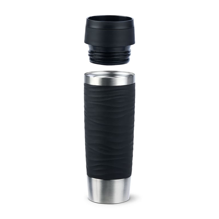 EMSA Travel Mug Waves Grande 500 ml Czarny, Stal nierdzewna