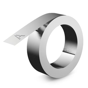 DYMO Rhino selbstklebendes geprägtes Band | 12 mm x 3,65 m – Aluminium