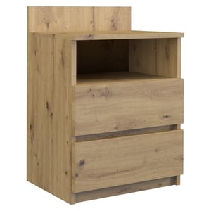 Topeshop M1 ARTISAN stół/ stolik nocny Szafka nocna 2 szuf. Dąb