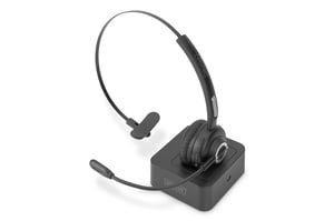 Digitus Hörlurar med Bluetooth 5.0, volymreglering, dockningsstation