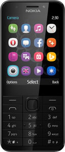 Nokia 230 7,11 cm (2,8") 91,8 g Svart, Grå Basmobil