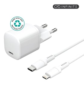 eSTUFF ES637500 Ladegerät für mobile Geräte – Smartphone, Tablet – Weiß – Wechselstrom – Schnellladung – Intern