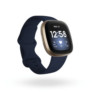 Fitbit Versa 3 AMOLED 40 mm digital pekskärm Guld Wi-Fi GPS