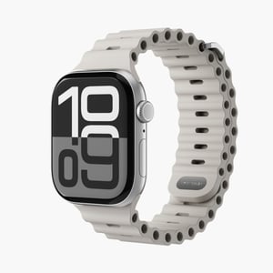 Vonmählen Wave Band 2, krämfärgat silikonarmband