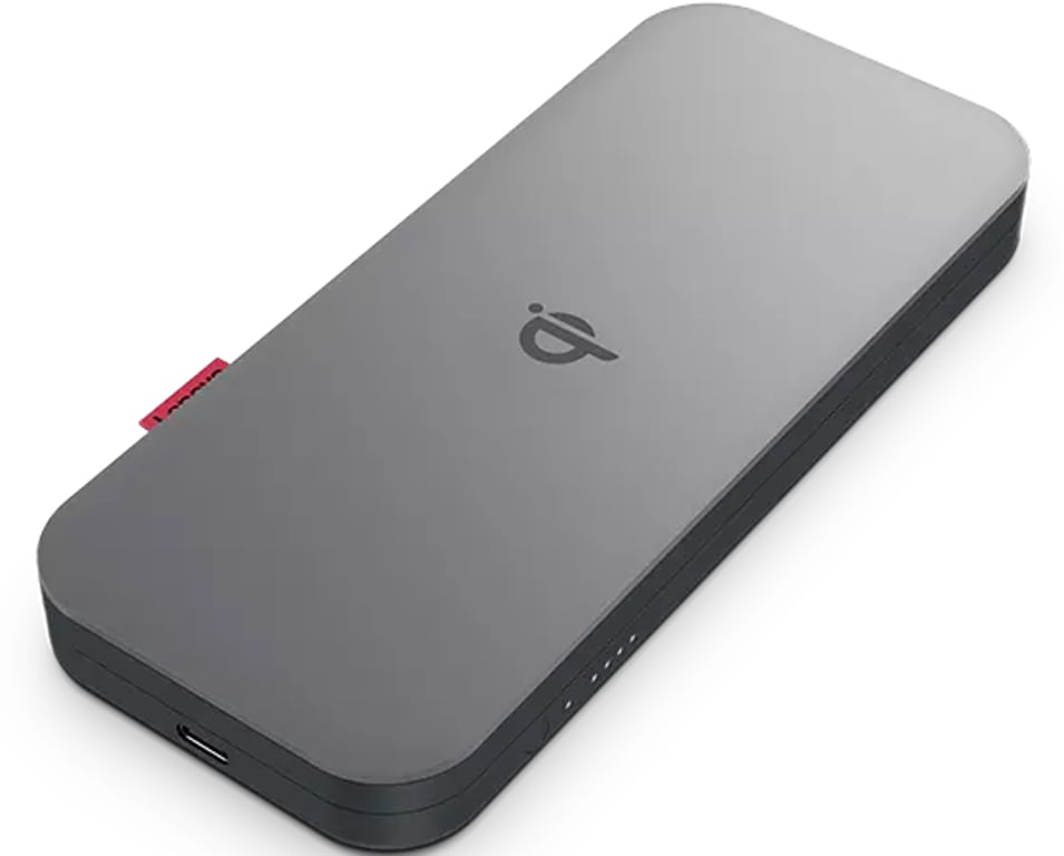Lenovo GO Litowo-polimerowy (LiPo) 10000 mAh Bezprzewodowe ładowanie Szary
