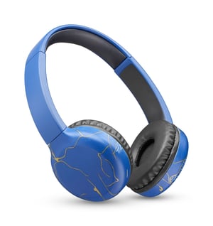 Music Sound 8018080486678 Kopfhörer-Set, kabellos, Kopfbügel, Bluetooth-Anrufe/Musik, blau