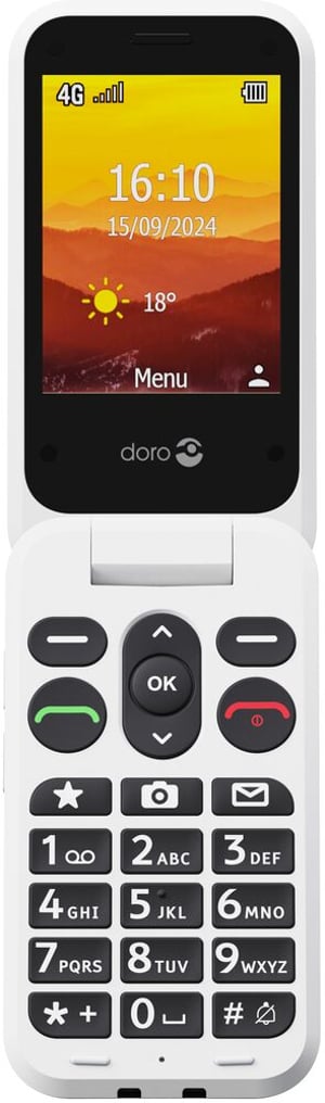 Doro Leva L30 7,11 cm (2.8") 142,7 g Czarny, Biały Telefon funkcjonalny
