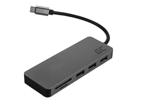 Green Cell AK50 USB 3.2 Gen 1 (3.1 Gen 1) Type-C Docking Station, Silver