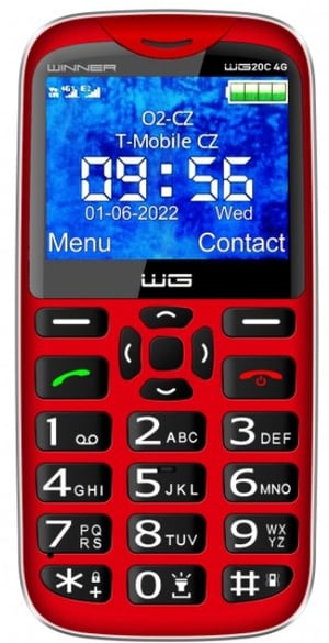 Winner Group WG20 C 5,87 cm (2.31") 151 g Czerwony Telefon dla seniora