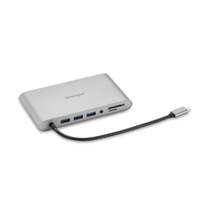 Kensington UH1440P Portable Docking Station, USB-C, 5 Gb/s, dual video, driver-free, power supply