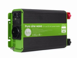 Gembird EG-PWC-PS500-01 Power Adapter/Inverter, Automatic, 500 W, Black, Green