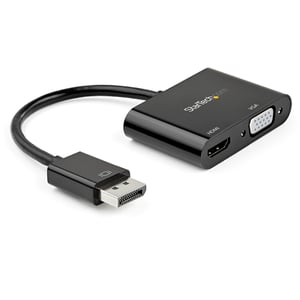 StarTech DP2VGAHD20 DisplayPort to HDMI + VGA (D-Sub) Cable Adapter, Black