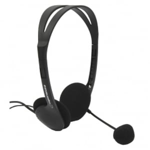 Esperanza EH102 hörlurar/headset, trådbundet, huvudbåge, samtal/musik, svart