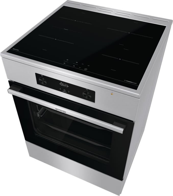 Gorenje GEIT6C60XPG Kuchenka wolnostojąca Prąd elektryczny Płyta indukcyjna strefowa Stal nierdzewna
