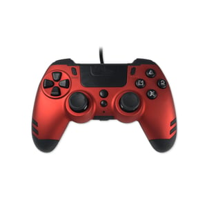 Lexip METALTECH Rotes USB-Gamepad (analog/digital) für PC und PlayStation 4