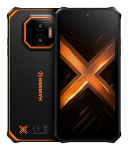 HAMMER Energy X2 15,5 cm (6.1") Dual SIM Android 15 4G USB Type-C 6 GB 128 GB 5000 mAh Czarny, Pomarańczowy