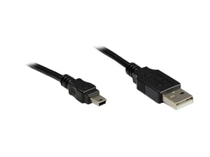 Alcasa USB 2.0 1.8m kabel USB 1,8 m USB A Mini-USB A Czarny