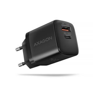 Axagon ACU-PQ20 wall charger QC3.0/AFC/FCP+ PD type-C 20 W - svart - USB Typ C Mobiltelefon, Smartphone, Smartwatch, Surfplatta, Universell Svart Växelström Snabbladdning Inbyggd