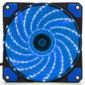Gembird HURACAN-100B Computer Case 12 cm Air Cooler Black, Blue 1 pc.