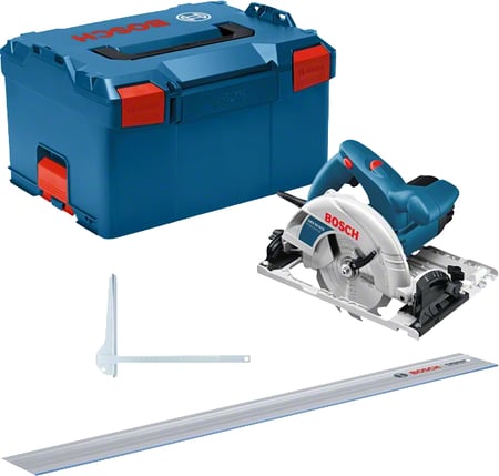 Bosch GKS 55+ GCE + FSN 1400 16,5 cm Czarny, Niebieski 4700 RPM 1350 W