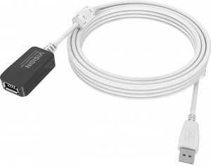 Vision TC 5MUSBEXT+ USB 2.0 Cable, 5 m, USB A, White