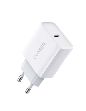 Ugreen 60450 Portable Device Charger, Universal, White, AC, Fast Charging, Indoor