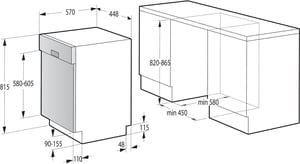 Gorenje GI 561 D 10 S EB Częściowo wbudowany 11 komplet.
