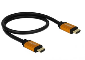 DeLOCK 85726 HDMI-Kabel 0,5 m, HDMI Typ A (Standard), Schwarz, Gold