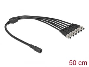 DeLOCK Cable, DC 5.5 x 2.1 mm Splitter, 1 x Female to 6 x Male, Screw-On