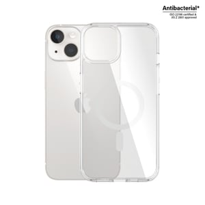 PanzerGlass ® HardCase Transparent med White MagSafe iPhone 14 | 13 mobilskal, transparent