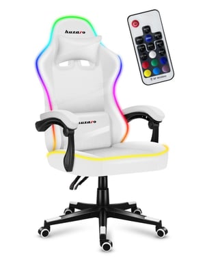 Huzaro FORCE 4.4 RGB Fotel dla gracza Wiaderko (kołyska) siedzisko Biały