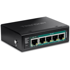 Trendnet TI-B541 Netzwerk-Switch, unmanaged, Gigabit-Ethernet (10/100/1000), PoE-Unterstützung, schwarz