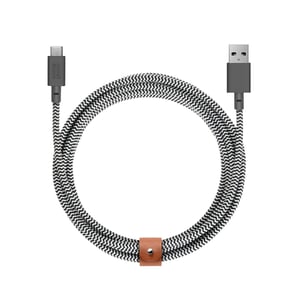 Native Union Belt Cable XL USB-kabel 3 m USB A till USB C Svart, Vit