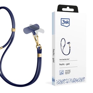 3MK EasyClip Elite mobilrem i nylon, zinkblå, guld