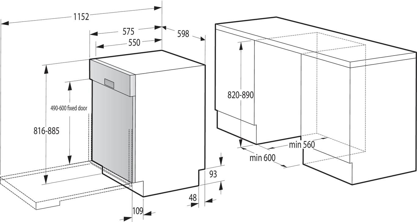 Gorenje GI642E90X Częściowo wbudowany 13 komplet.