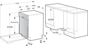 Gorenje GI642E90X Częściowo wbudowany 13 komplet.