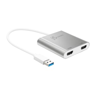 j5create JUA365 zewnętrzna karta graficzna usb 3840 x 2160 px Srebrny