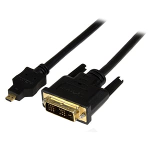 StarTech HDDDVIMM1M adapter kablowy 1 m Micro-HDMI DVI-D Czarny