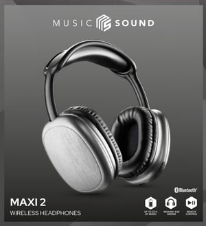 Music Sound MAXI2 Kopfhörer-Set, kabellos, Kopfbügel, Bluetooth-Anrufe/Musik, schwarz